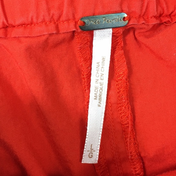 Free People Red Off The Shoulder Sleeve Blouse - Picture 10 of 12